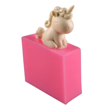 

Sweet unicorn mold turn over sugar silicone mold aromatherapy gypsum mould