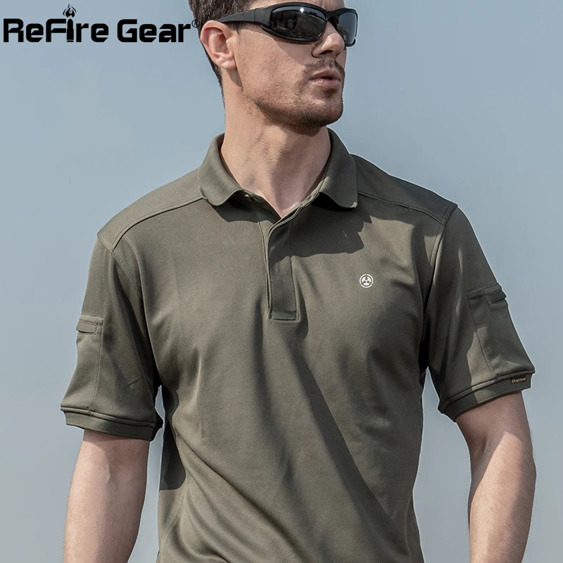 Refire gear, летние тактические футболки для мужчин, солдат, повседневные, быстросохнущие, впитывающие влагу футболки, стрейчевые, дышащие, тонкие, с коротким рукавом