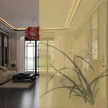 Китайский стиль подвесной экран одеяло натуральный хлопок вход затвора двери занавес креативный роллер Орхидея biomsirma перегородка затвора