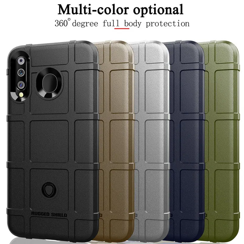 

Rugged Shield Full Protection Cover Case For Samsung Galaxy M30 M20 M10 A10 A30 A40 A50 A70 Silicone Rubber Soft Fundas Case