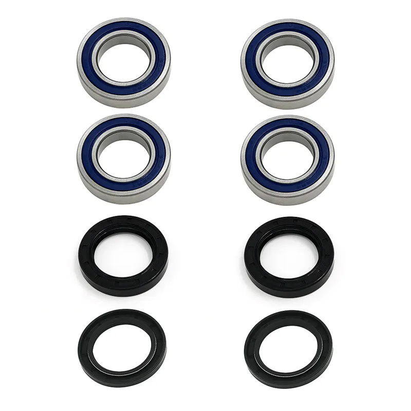 8Pcs Motorcycle Oil Sealing with Rear Knuckle Wheel Bearing Kit for Suzuki Quadrunner 250 2x4 King Quad 300 4x4 ATV Parts