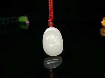 

H91#Exquisite Hetian jade coated Buddha pendant