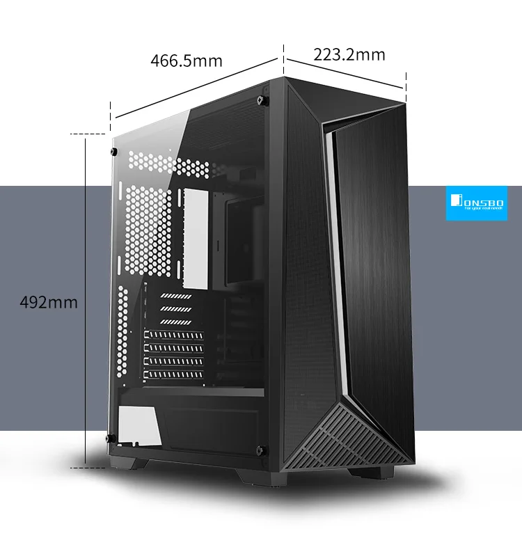Jonsbo T03 высокое компьютер башни чехол Поддержка материнская плата EATX совместим с 360/280/240 водяного охлаждения длинные видеокарты