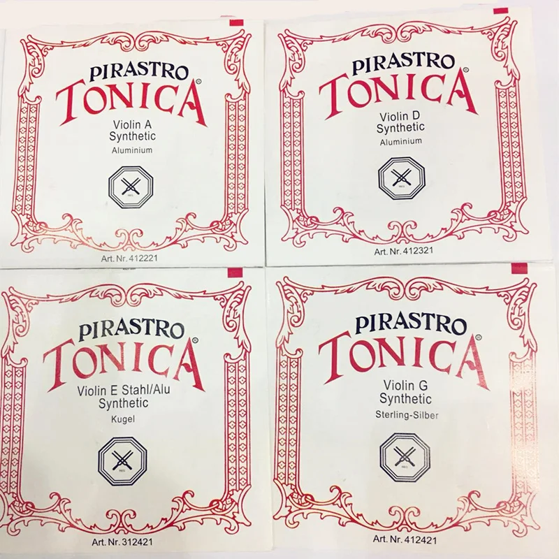 German Pirastro Tonica Violin Fiddle Strings 4 Pcs A E G D One Set Ball End