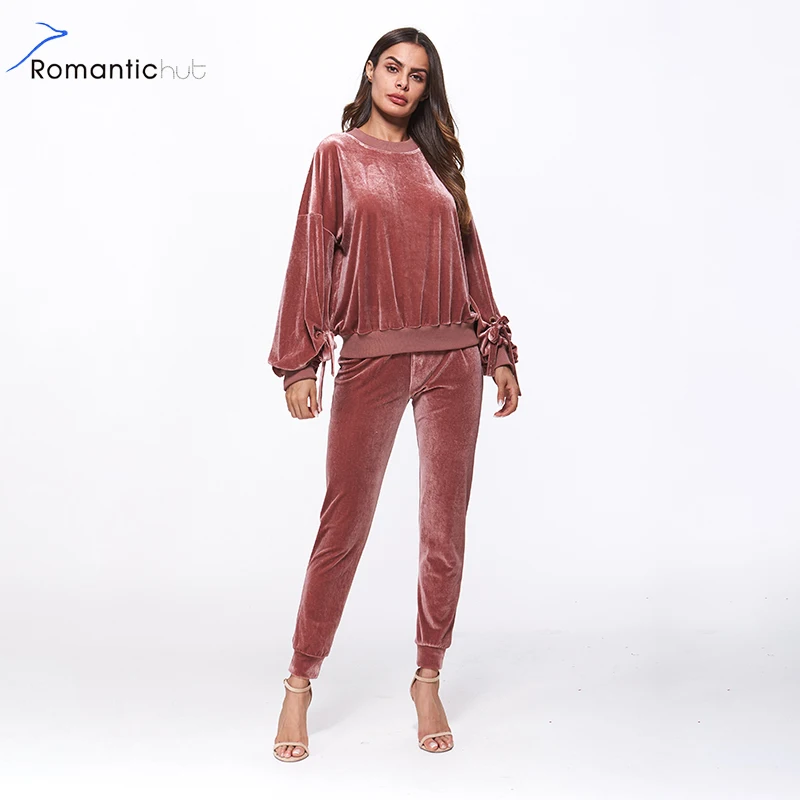 Soft Flannel Casual Tracksuit Women Autumn Set 2018 Two