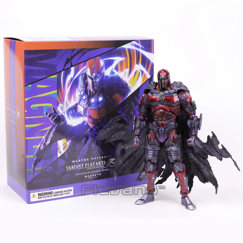 Marvel Universe VARIANT PLAY ARTS KAI X-men Magneto ПВХ фигурка Коллекционная модель игрушки 25 см - Цвет: boxed