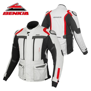 

BENKIA 2018 New Men's Motorcycle Jacket Motocross Off-Road Jacket Warm Winter Waterproof Bag Jaqueta Motoqueiro HDF-JD80