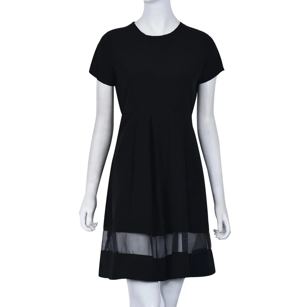 casual knee length black dress
