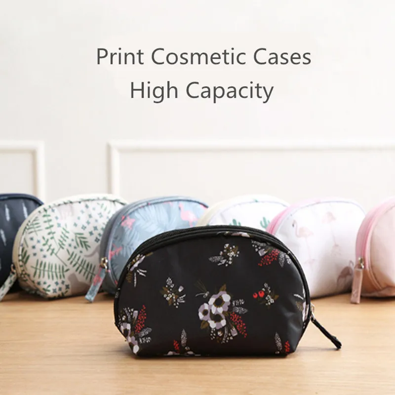 

PACGOTH Travel Portable Waterproof Cosmetic Bag For Women Organizer Flamingo/Cat /Cactus Make Up Bags Toiletries Storage Pouch