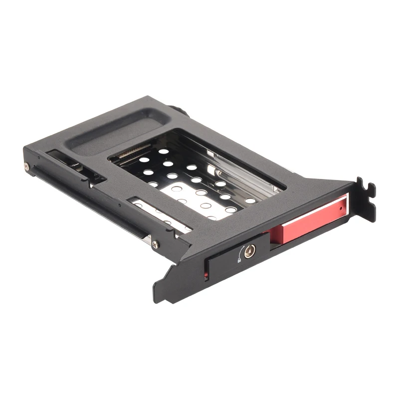 

Uneatop ST8210XPCI 2.5 inch SATA HDD/SSD internal Aluminum Mobile Rack for PCI mounting with Black / Blue / Silver / Red Door