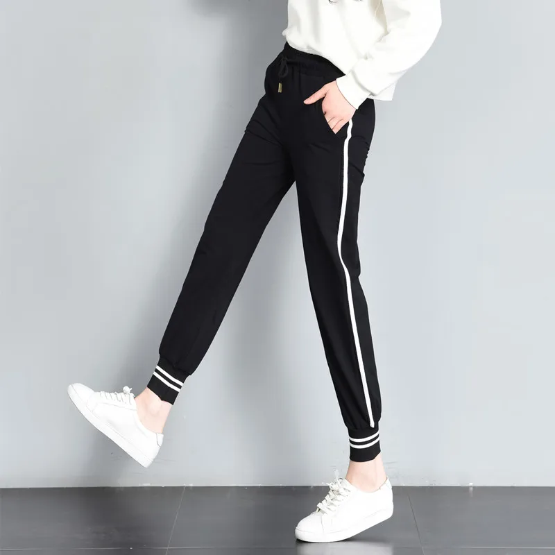 

Korea Design Hot Sale Women Elastic Waist Drawstring Hip Hop Sweatpants Spring Summer Harajuku Loose Casual Joggers Harem Pants