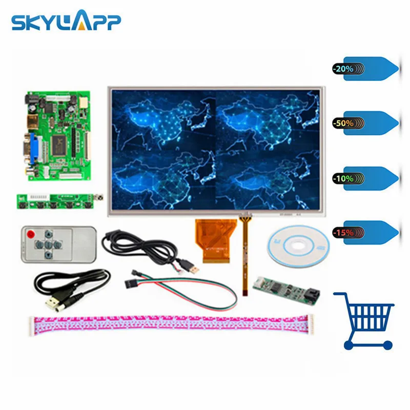 Skylarpu " дюймовый полный ЖК-экран для AT090TN10 HDMI/VGA Цифровой ЖК-драйвер платы сенсорный экран для Raspberry Pi lcd