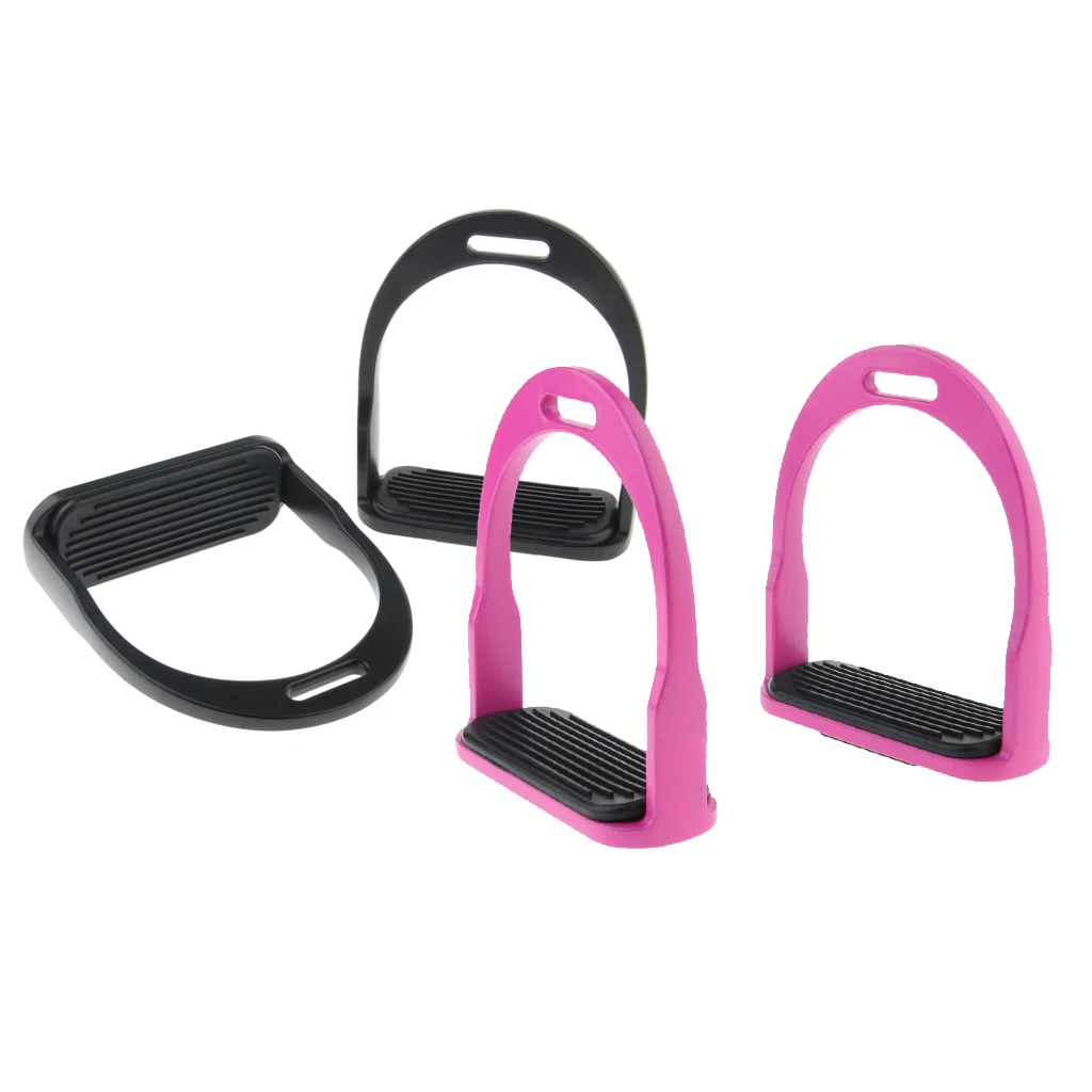 2019 2 Pairs Horse Saddle Aluminum Western Stirrups Tread Tack Men Women Riding Horse Riding Stirrups Body Protectors