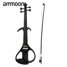 Высокое качество 4/4 Полный размеры Электрический скрипки скрипка клена струнные инструмент гриф из черного дерева для меломана начинающих