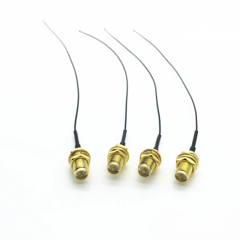 

4Pcs U.FL IPEX MHF4 to RP-SMA 0.81mm RF Pigtail Cable Antenna for NGFF/M.2 25cm/9.8" Wholesale Free shipping