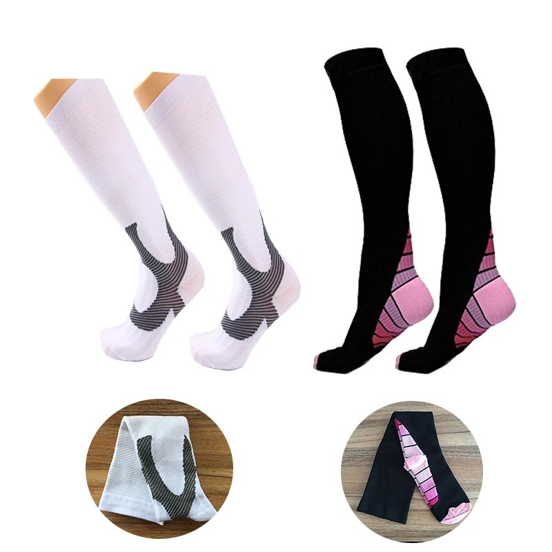 white and pink heel