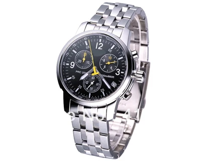 100% Original! All-Steel Strap Chronograph Mens Watch Sapphire Glass Model T17.1.586.52 Swiss mov't T17158652 T17 | Наручные часы