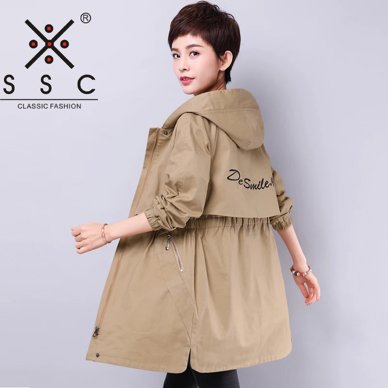 Ssc New Autumn Spring Women Plus Size Street Long Trench