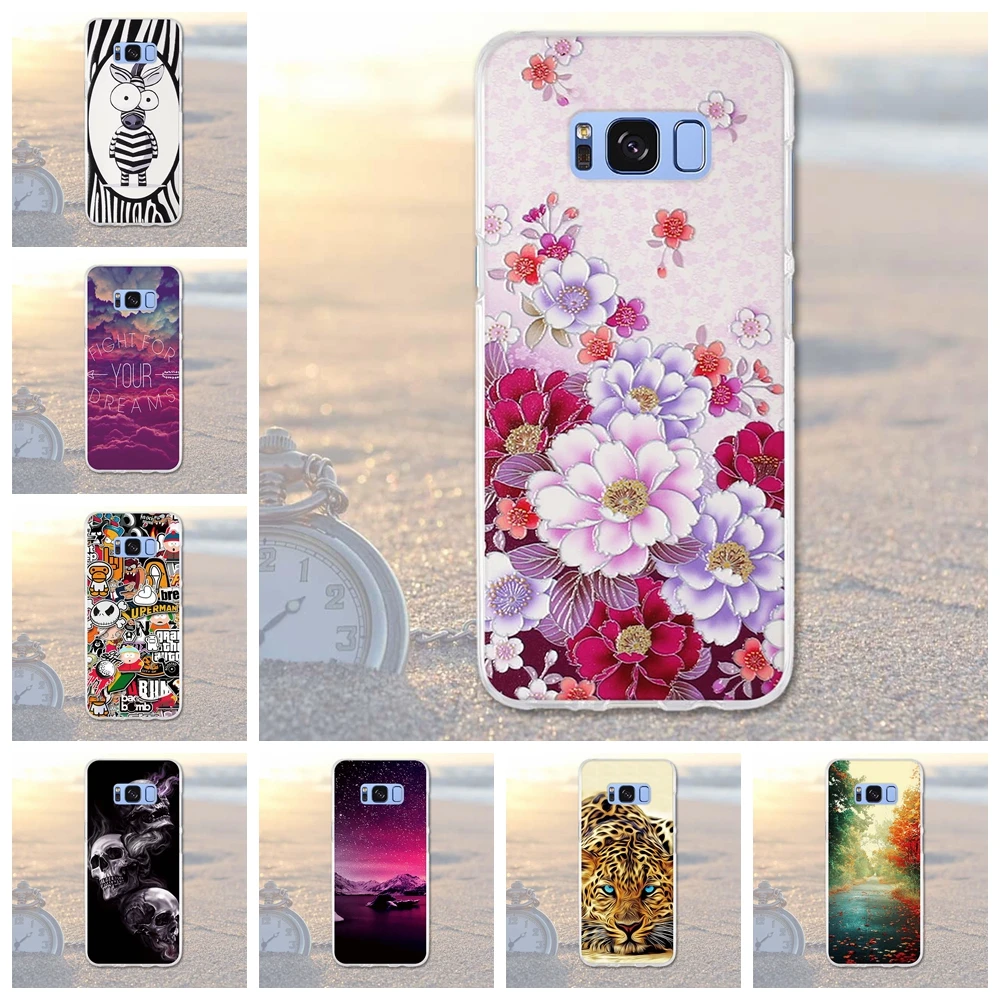 

3D Relief Printed Soft TPU Case For Samsung Galaxy S8 s8 Phone Back Cover Ultra-thin Shell Fundas for Samsung Galaxy S8 G950F