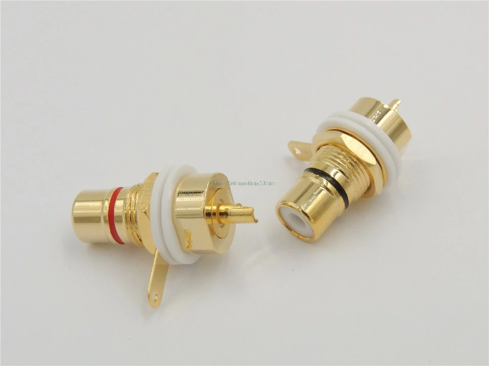 

High Quality Brand New Amplifier Audio Terminal RCA CONNECTOR FEMALE Jack CHASSIS Panel MOUNT Adapter