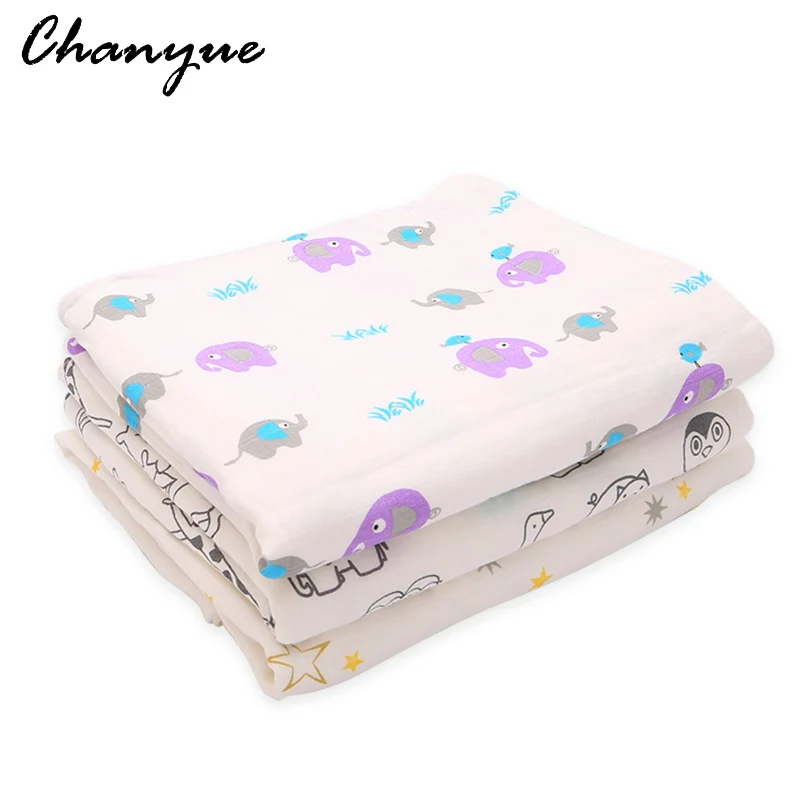Chanyue Baby Muslin Blanket Cotton Muslin Baby Swaddle Blankets Wrap