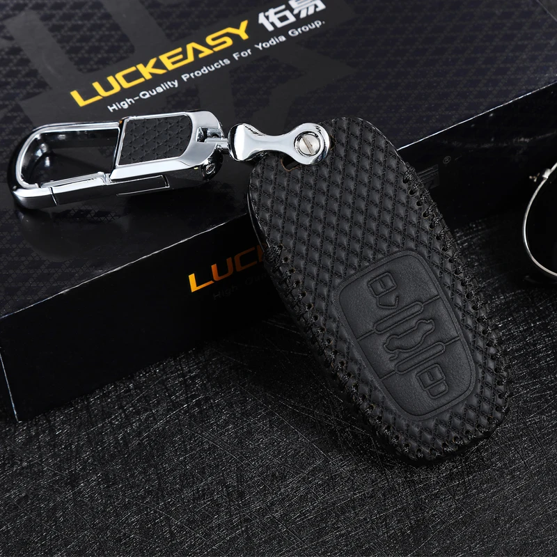 Luckeasy кожаный чехол для ключей Audi Sline A3 A5 Q3 Q5 Q7 A6 C5 C6 A4 B6 B7 B8 TT 80 S6 2016 2017 пульта