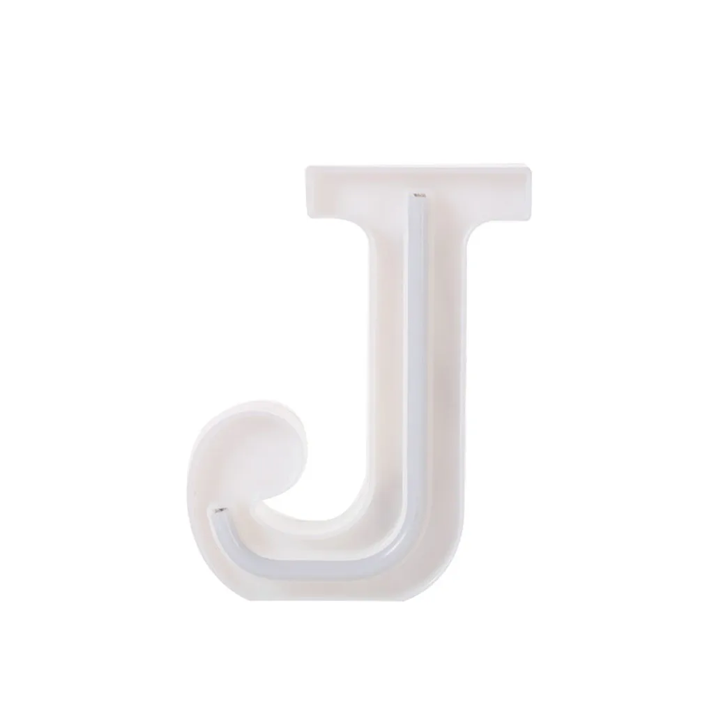 LED USB Letter Lights Light Up White Plastic Letters Standing Hanging A-Z symbol decorative letters holiday led night lights