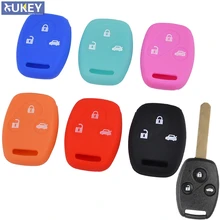 Силиконовый чехол Fob Skin Prote 3 кнопки дистанционного ключа крышка подходит для Honda Civic Accord Crosstour Pilot Cr-v Hrv Insight odyssey