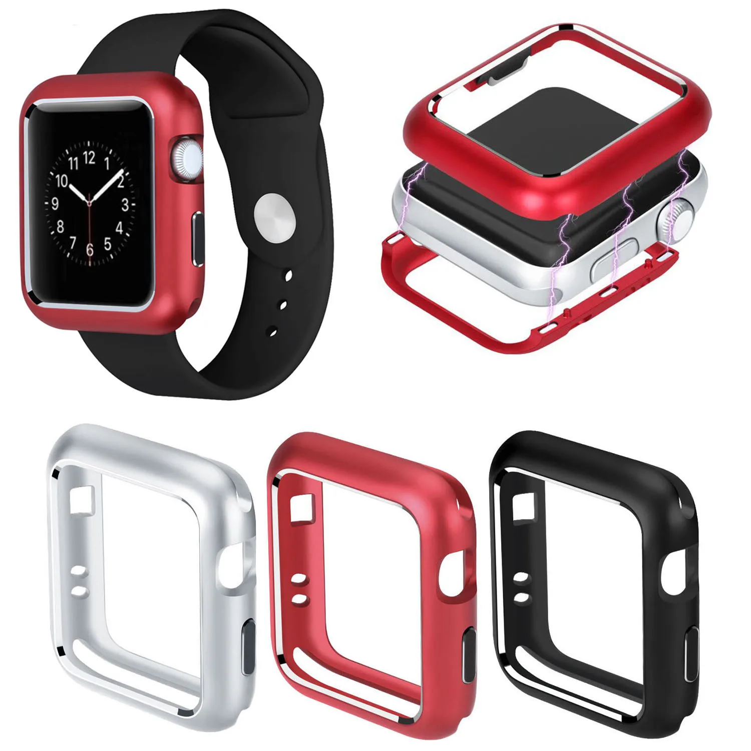 Металлический чехол из алюминиевого сплава для Apple Watch 40 44 мм 38 42 Магнитный с