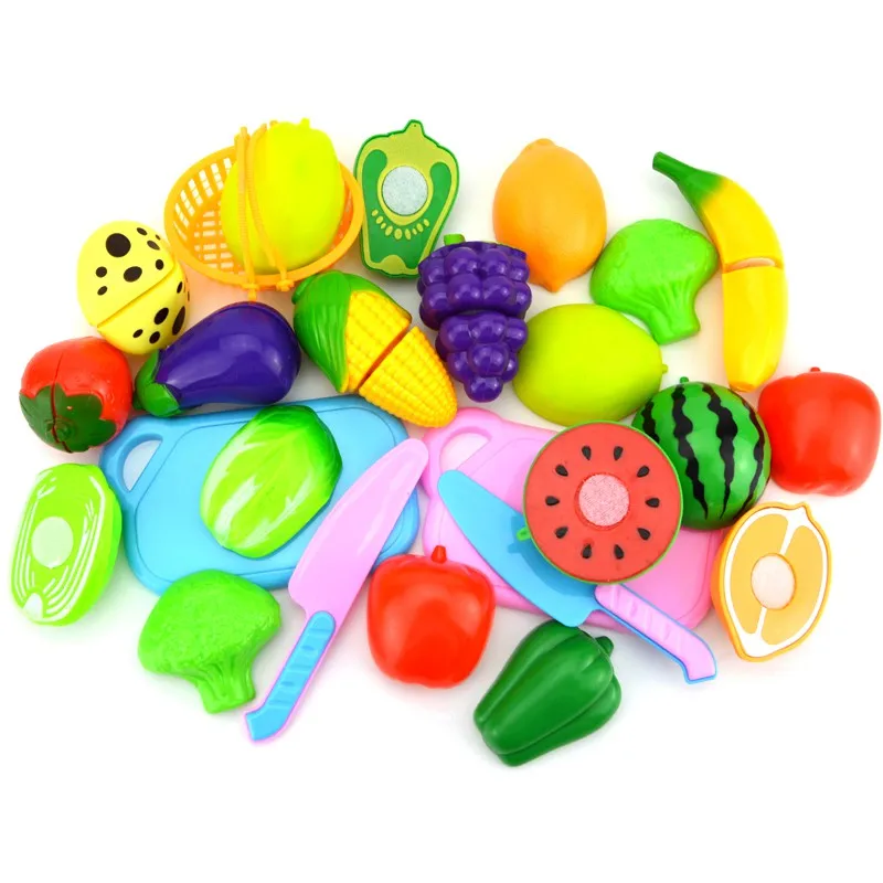 Резка овощей и фруктов развивающие моделирование фантазия набор детское питание кухонные игрушки для малышей Детские игрушки