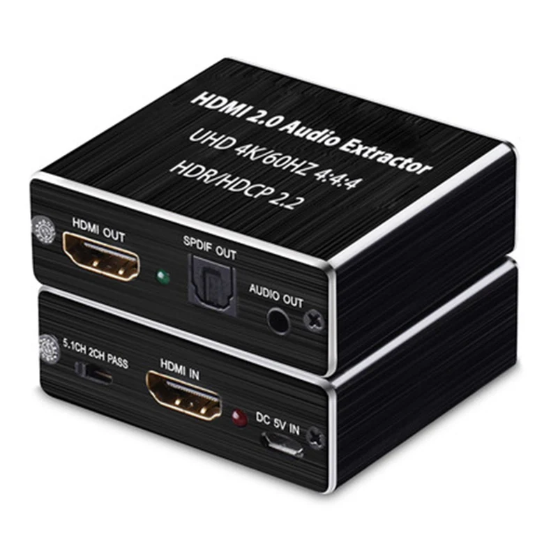Hdmi 2,0 HDMI аудио экстрактор+ оптический TOSLINK SPDIF+ 3,5 мм стерео аудио экстрактор конвертер HDMI 2,0 аудио сплиттер