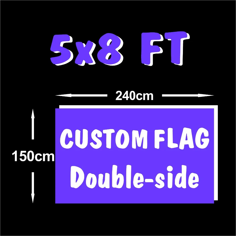 Best Price Custom Flag 5x8ft Double Side Polyester Flag All Logo