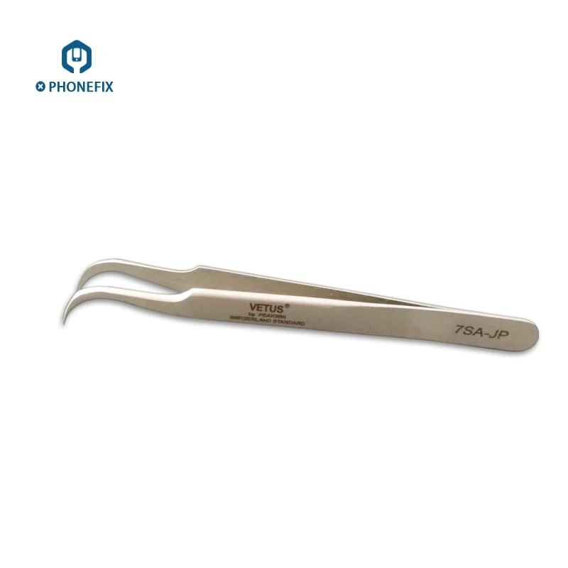 Vetus высокое качество точность нержавеющая сталь Tweezers изогнутые пинцеты для ремонта мобильных телефонов Перемычка провода ремонт печатных плат