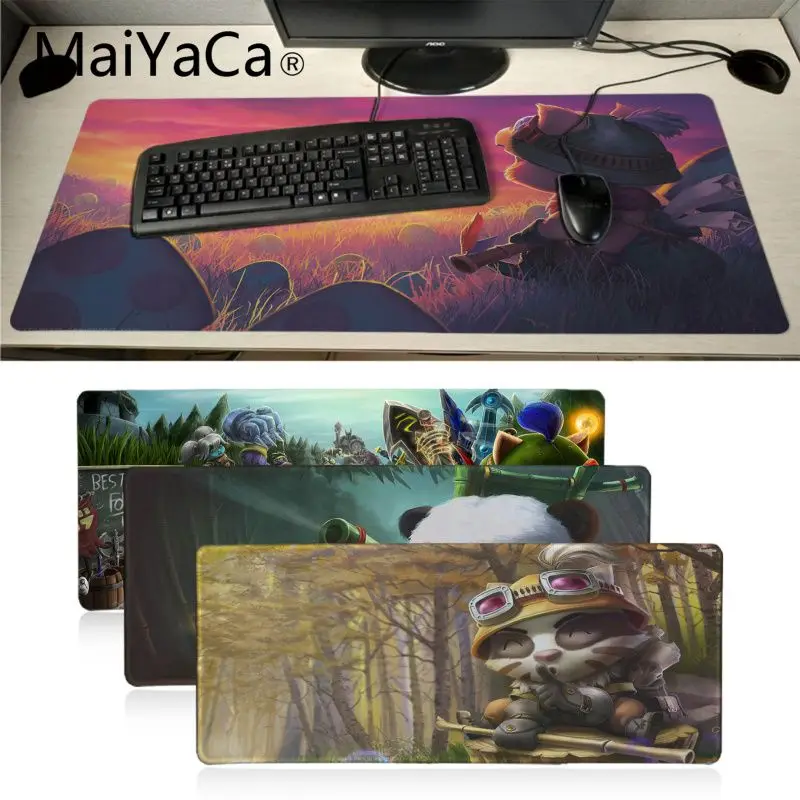 Maiyaca League Of Legends Teemo DIY Design Pattern Game mousepad Laptop PC Computer gaming Mat Large mouse pad gaming pad mouse