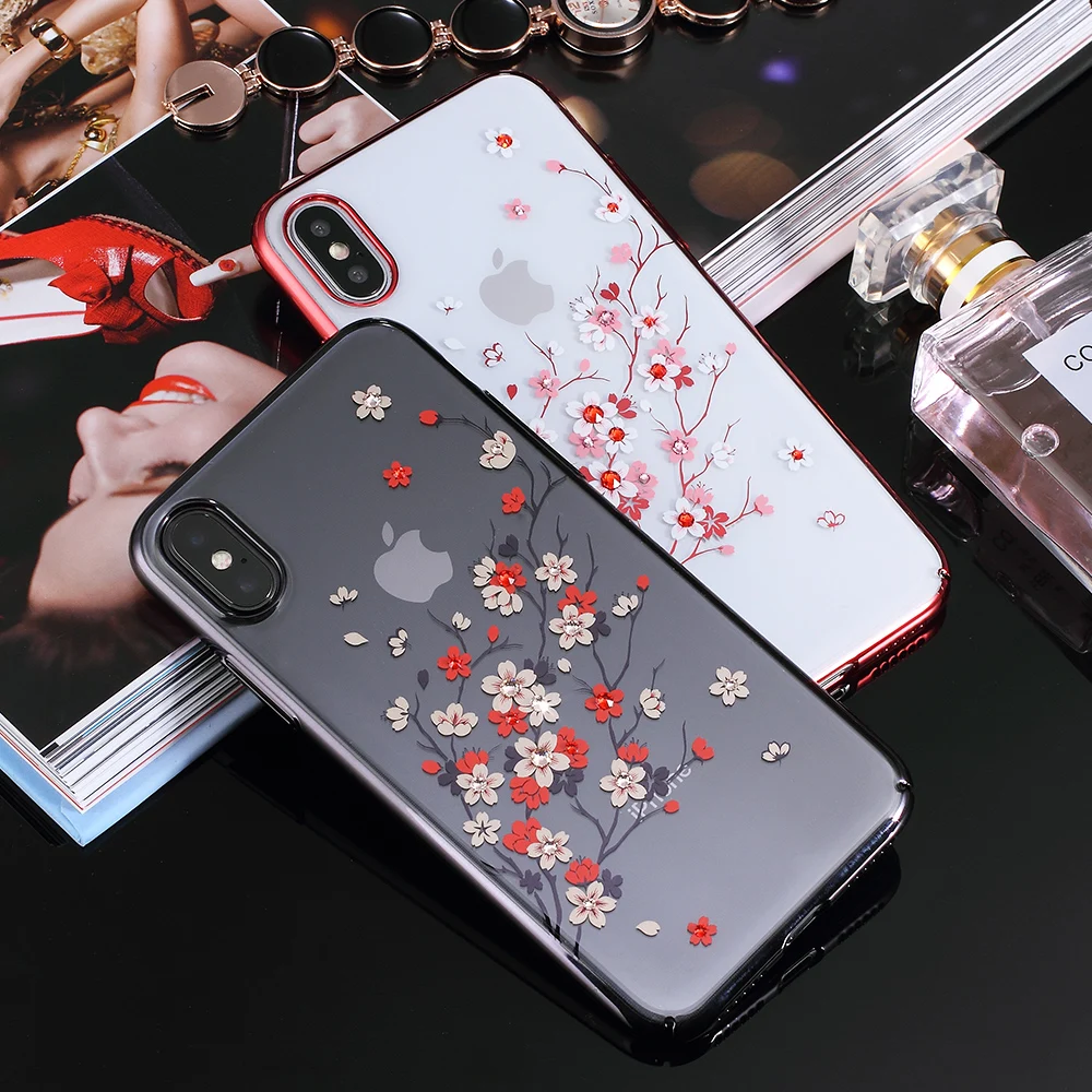 KINGXBAR Cover for iPhone X Case Crystals from Swarovski