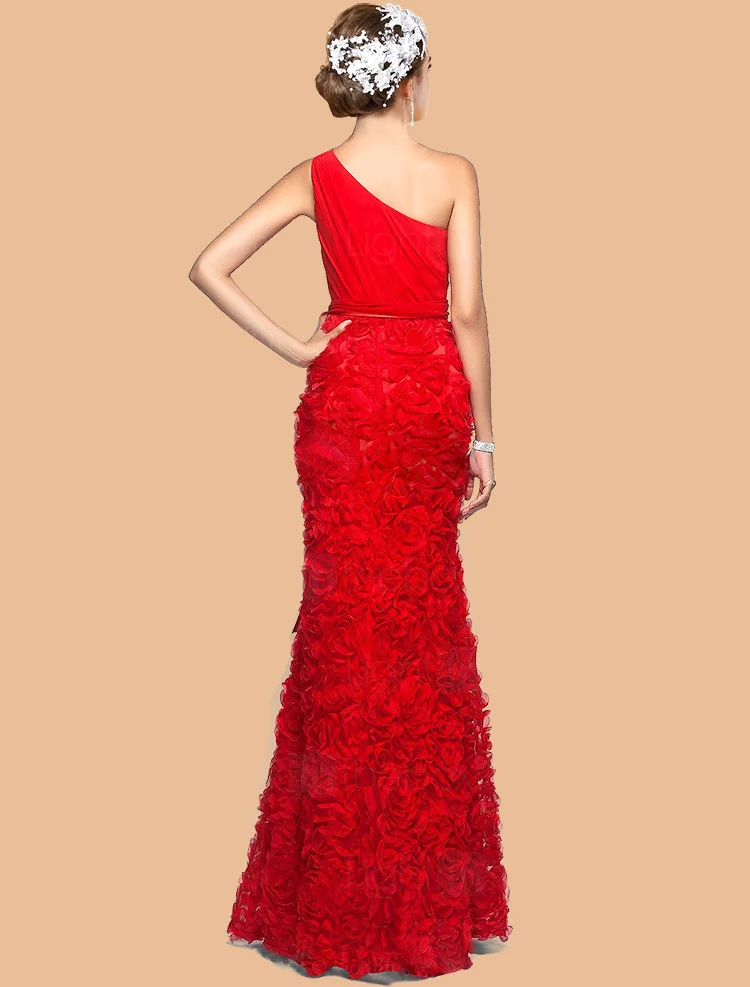 2014 Red Long Vintage Evening Dress