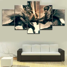 Canvas Print Painting 5 Piece League Of Legends Riven And Yasuo Modular Picture For Modern Decor Bedroom Living Room Wall Art riven doggeries
