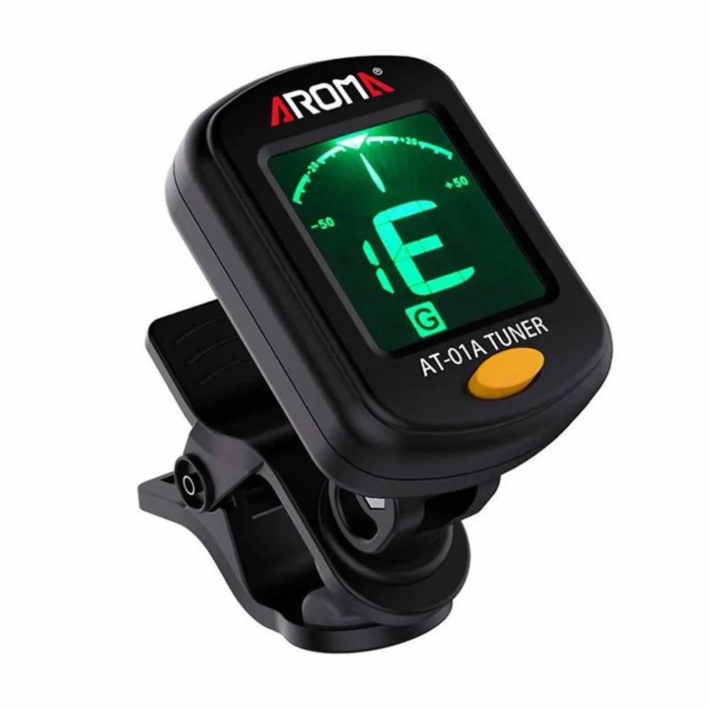 

Rechargeable Clip-on Guitar Tuner Color Screen with Built-in Battery USB Cable for Chromatic Guitar Bass Ukulele