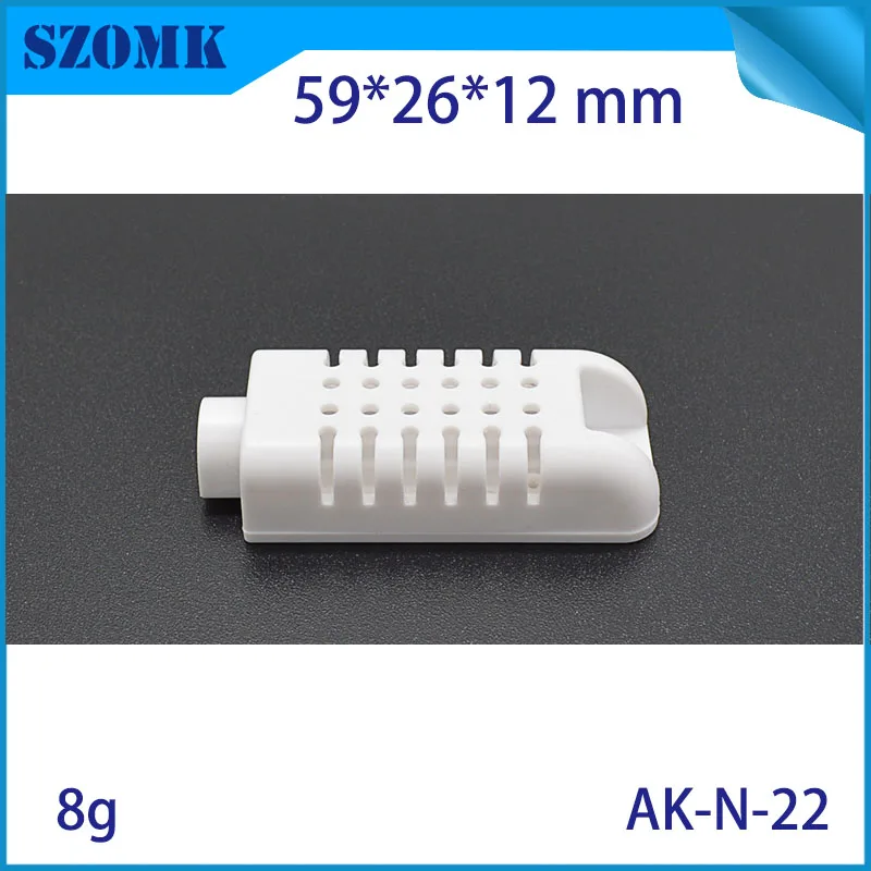 

50 pieces, 59*26*12mm good quality black/ white humidity temperature sensor shell enclosure plastic case abs plastic project box