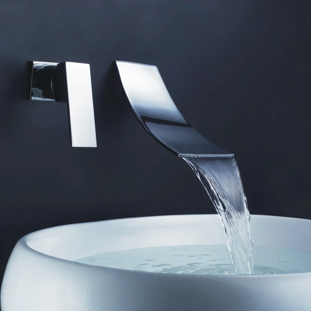Sprinkle Waterfall Faucet Wall Mounted Sink Widespread Package Included 1 Bathroom Sink Faucet