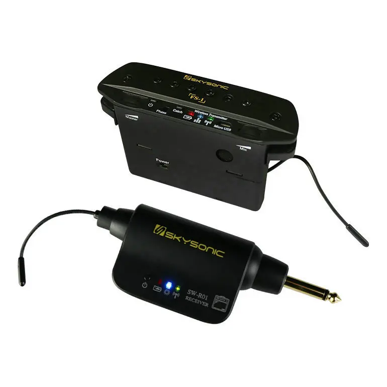 Skysonic FS-1 folk acoustic guitar active pickup wireless accessories free opening hole playing stage soundtrack Skysonic FS-1 folk acoustic guitar active pickup wireless accessories free opening hole playing stage soundtrack