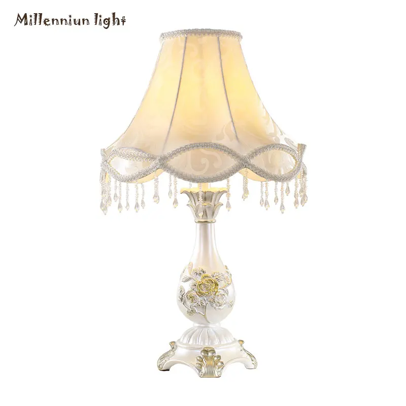 3 Luxary European style LED table lamp bedroom bedside desk lamp