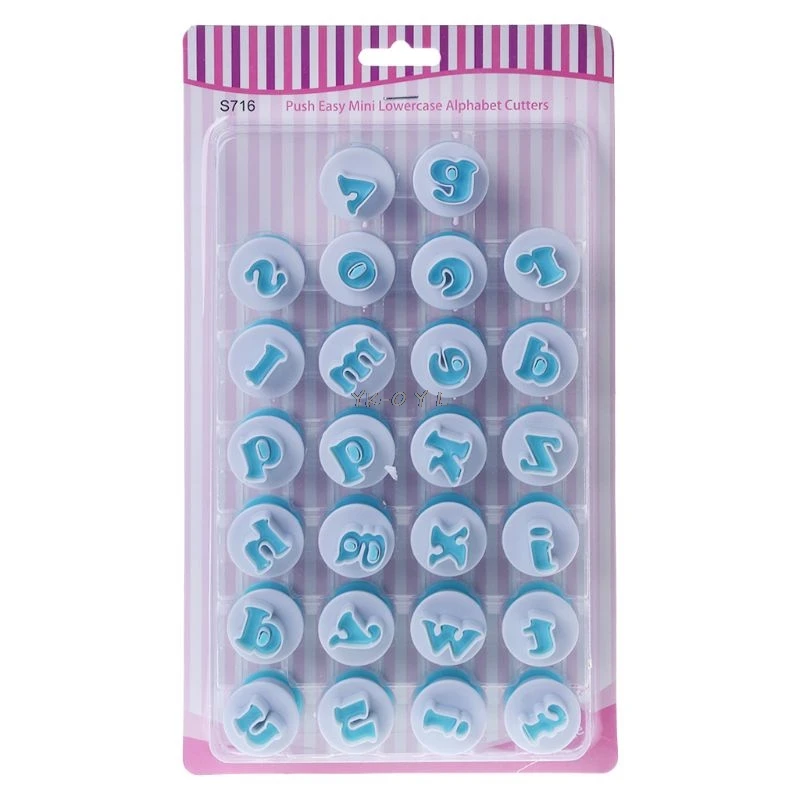 

26pcs/set Lowercase Alphabet Letter Cookie Cutters Cake Decorating Molds Biscuit Stamp Mould Baking Tools