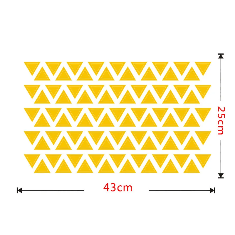 Tofok 170 шт./компл. мультфильм Треугольники Ins стены Стикеры с возможностью креативного самостоятельного выбора между винил Гостиная детская комната декоративная настенная наклейка для детской комнаты наклейка - Цвет: Yellow