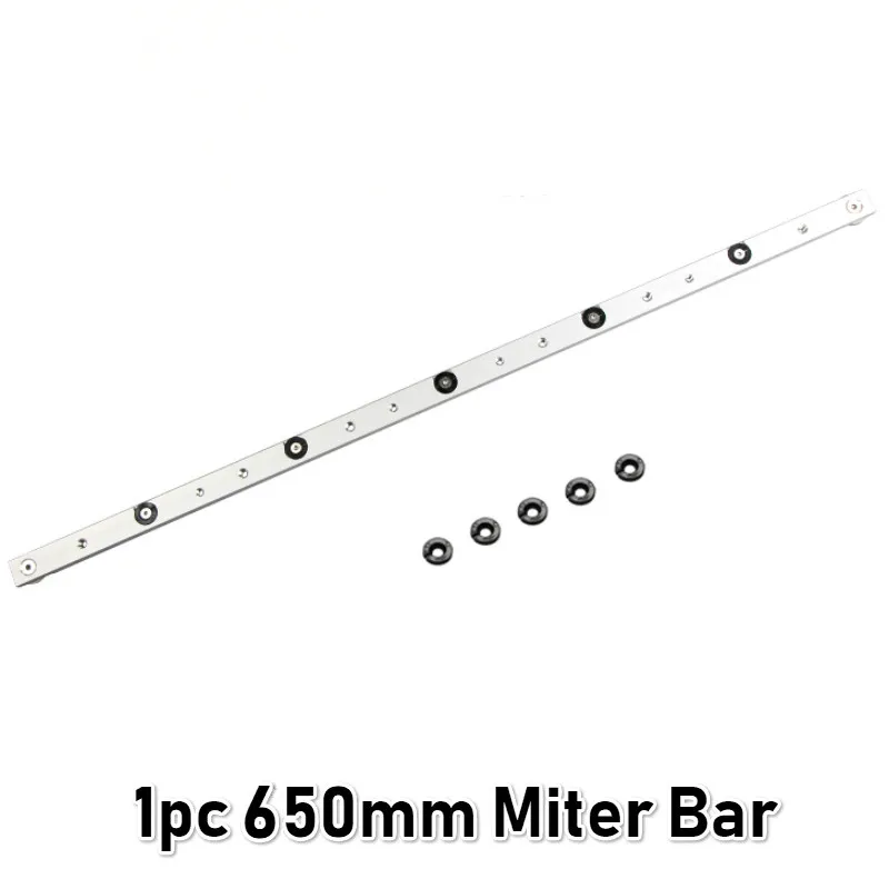 NEW Aluminium Alloy T-tracks Slot Miter Track and Miter Bar Slider Table Saw Miter Gauge Rod Woodworking Tools Workbench DIY - Цвет: 1Pc 650mm Miter Bar