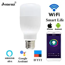 E27 ампулы Светодиодная лампа WiFi лампа цветная (rgb), 7 Вт, 9 Вт, теплый и холодный белый свет с регулируемой яркостью умный жизни bombilla alexa google