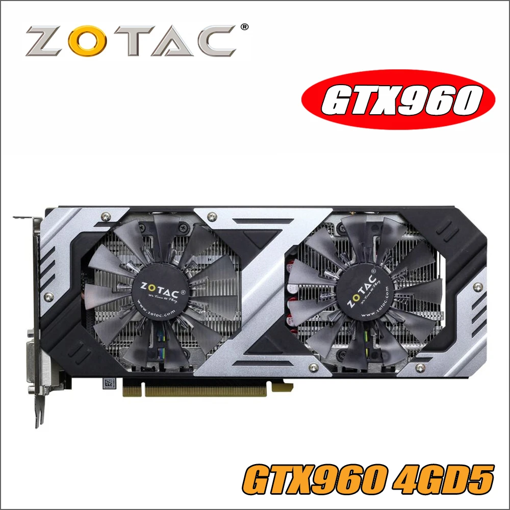 Оригинальные ZOTAC GeForce GTX 960-4G D5 Графика карты Thunderbolt HA для NVIDIA GTX900 GTX960 4G D5 4G видео карты 7010 мГц GM206