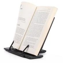 Портативная стальная Подставка для книг, держатель для чтения с 7 регулируемыми желобками, подставка для iPad/кулинарной книги/музыки/документов
