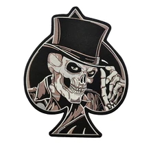 Куртка, нашивка, утюжок, высокое качество, верхняя шапка, Череп, вышитая железом, на патч, одежда, мотоцикл, Байкерский клуб, патч спереди, сделай сам