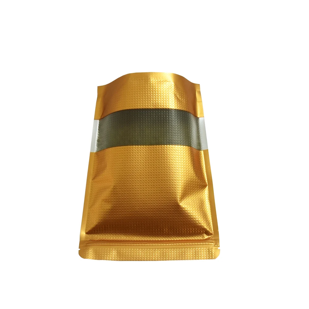 22*30 см Doypack тиснением Алюминий сумка для упаковки из фольги встать золото Zip-Lock мешок 50 шт./лот с прозрачным окном Mylar пакеты со струнным замком